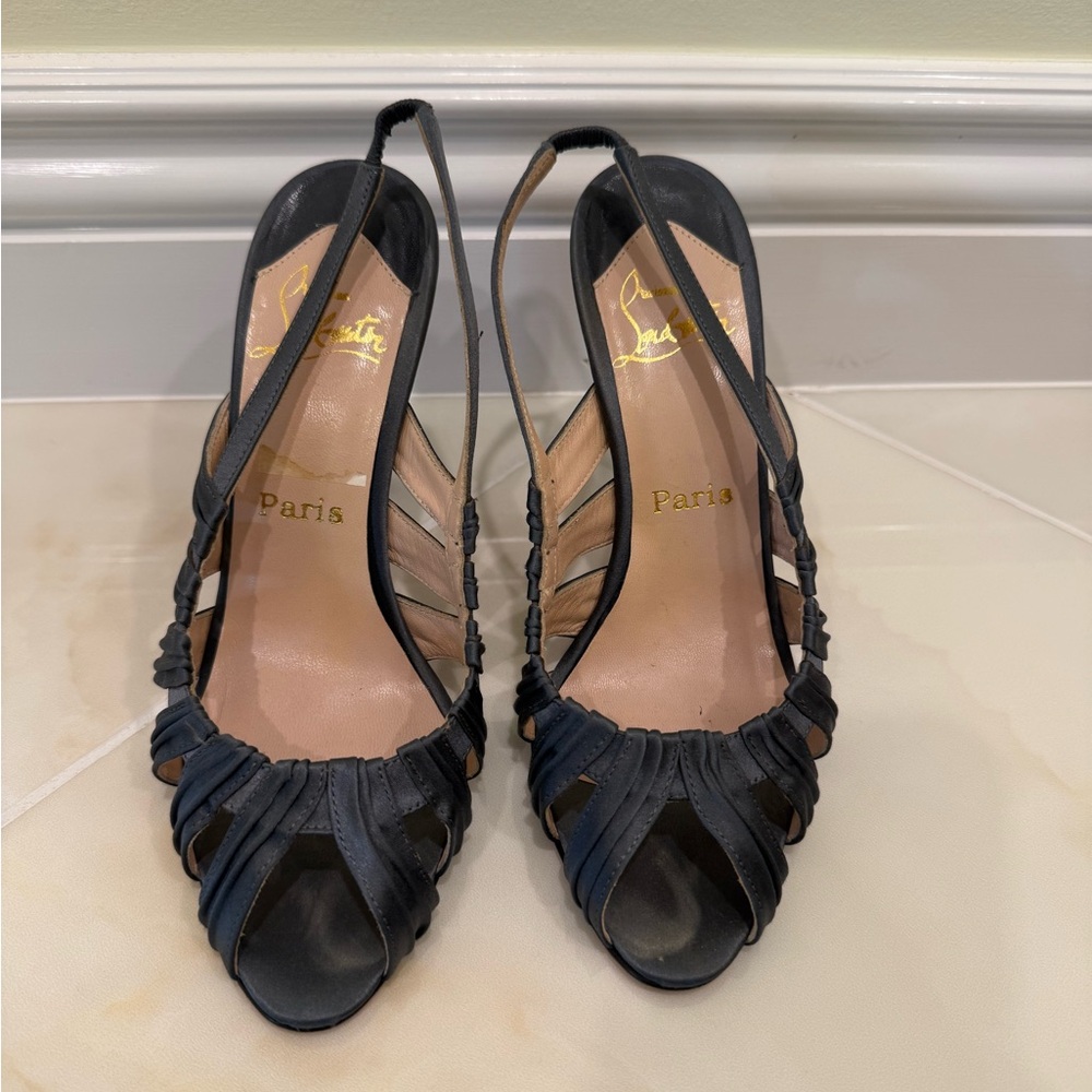 Christian Louboutin Black Strappy Heels